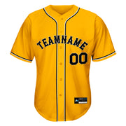 Yellow-Black Custom Baseball Jersey