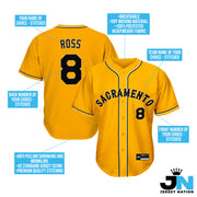 Yellow-Black Custom Baseball Jersey
